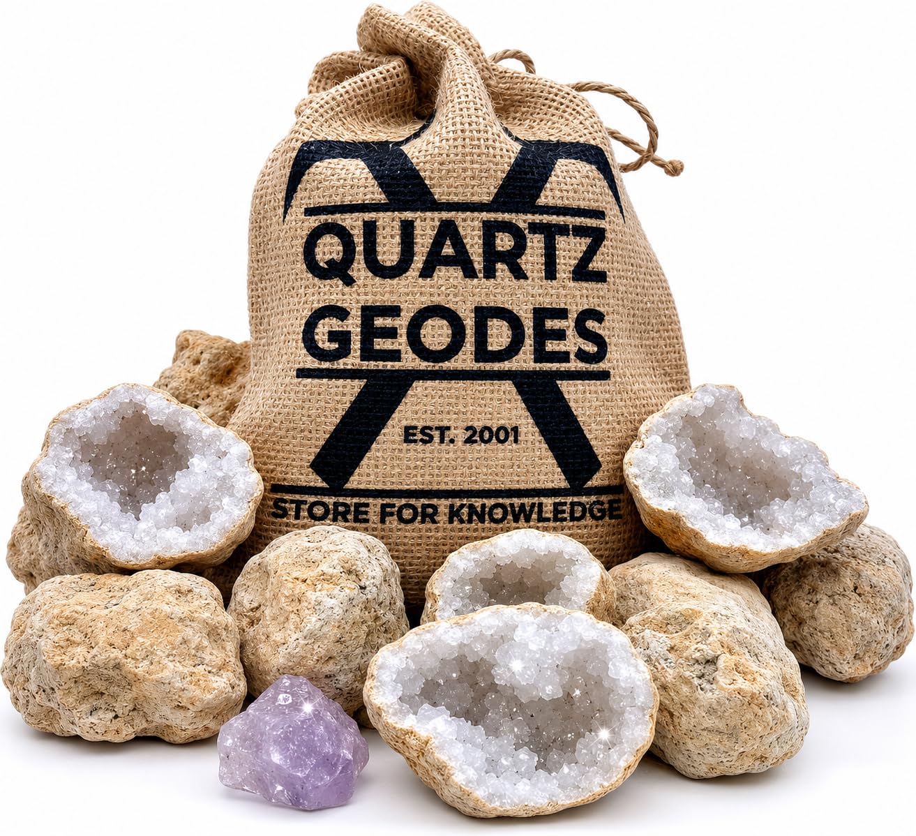 Amazon.com: Store for Knowledge - 20 Premium Moroccan Geodes - 2